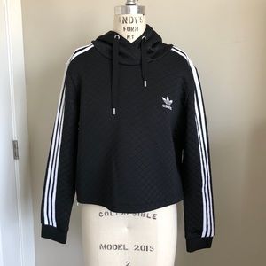 Adidas Women's Originals 3-Stripes Quilted Hoodie